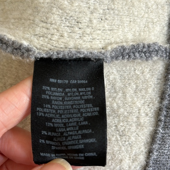 Anthropologie Moto Sweater Jacket Gray Full Zip - small - Picture 6 of 6